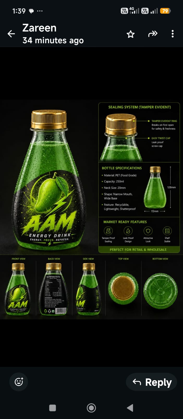 Natural Energy Drink Can